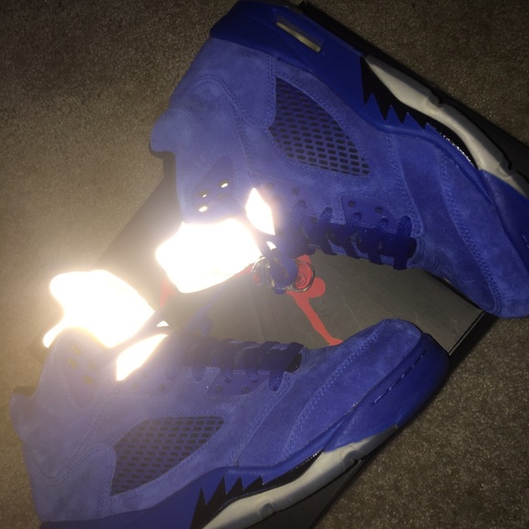 Jordan 5 Blue Suede Size 9 - Picture 3 of 6